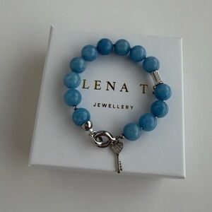674 Aquamarine Stone Bracelet